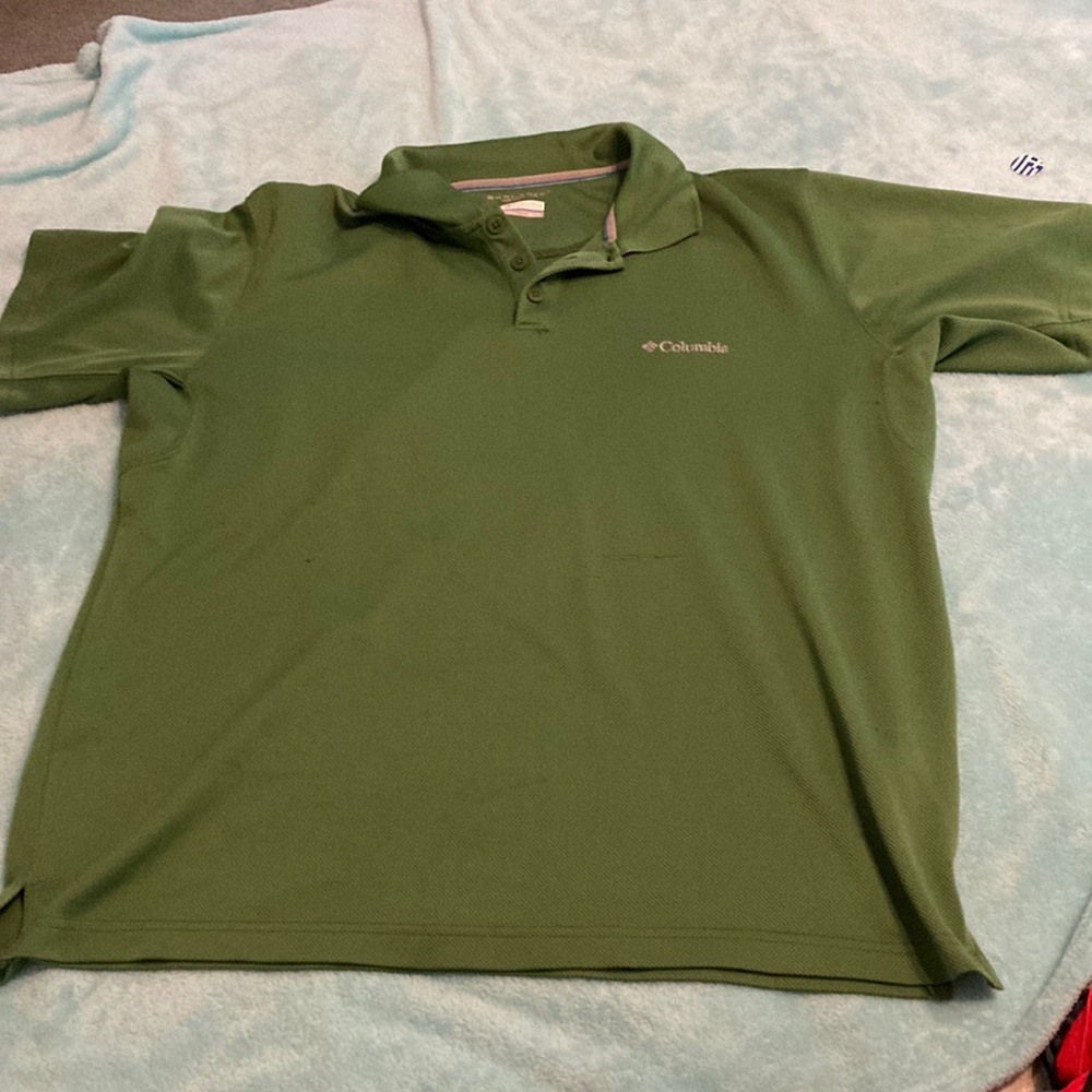 Men’s Columbia OmniShade Green Polo XL